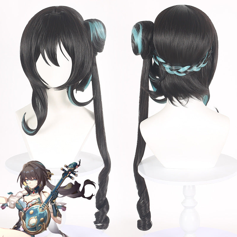 Honkai: Star Rail Ruanmei Long Black Hair Basic Wig