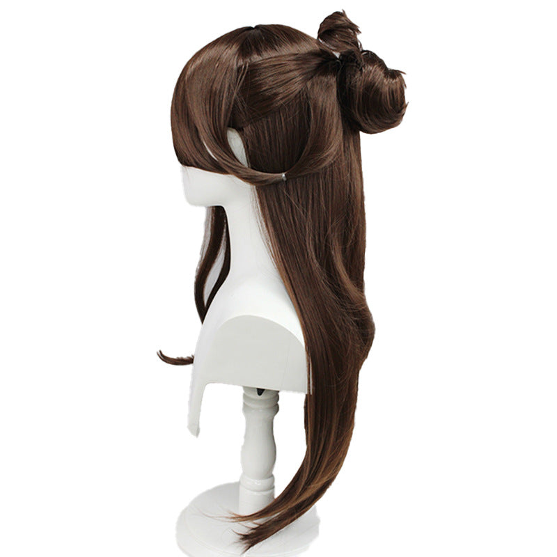 Genshin Impact Beidou Long Brown Hair Basic Wig