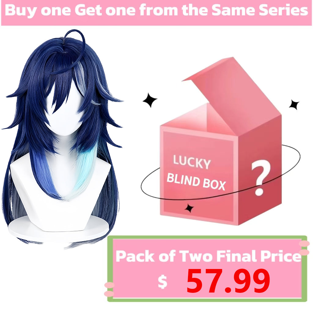 Genshin Impact Ororon Long Blue Hair Basic Wig