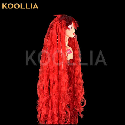 Land of the Lustrous Padparadscha Long Red Hair Styled Basic Wig