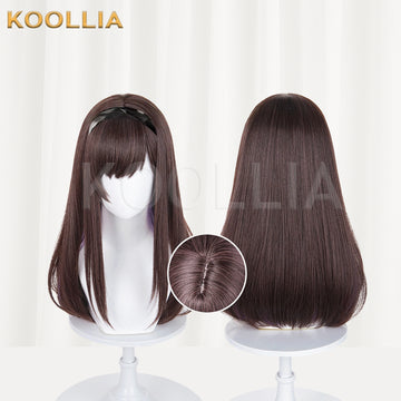 Arknights Priestess Long Brown Hair Basic Wig - KOOLLIA