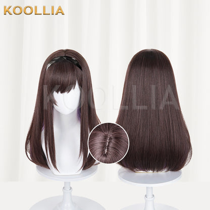 Arknights Priestess Long Brown Hair Basic Wig