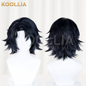 Identity V Puppeteer Walking Between Realms Short Blue Hair Basic Wig Multi-angle Display by koollia