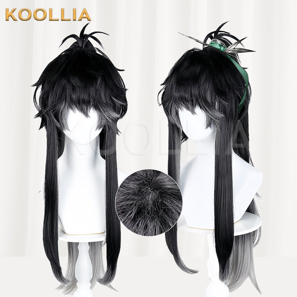 Wuthering Waves Qiuyuan Long Black Hair Basic Wig