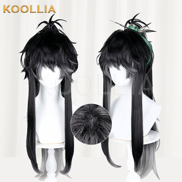 Wuthering Waves Qiuyuan Long Black Hair Basic Wig - KOOLLIA