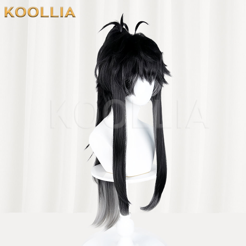 Wuthering Waves Qiuyuan Long Black Hair Basic Wig