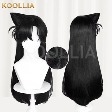 Detective Conan Rachel Moore Long Black Hair Basic Wig - KOOLLIA