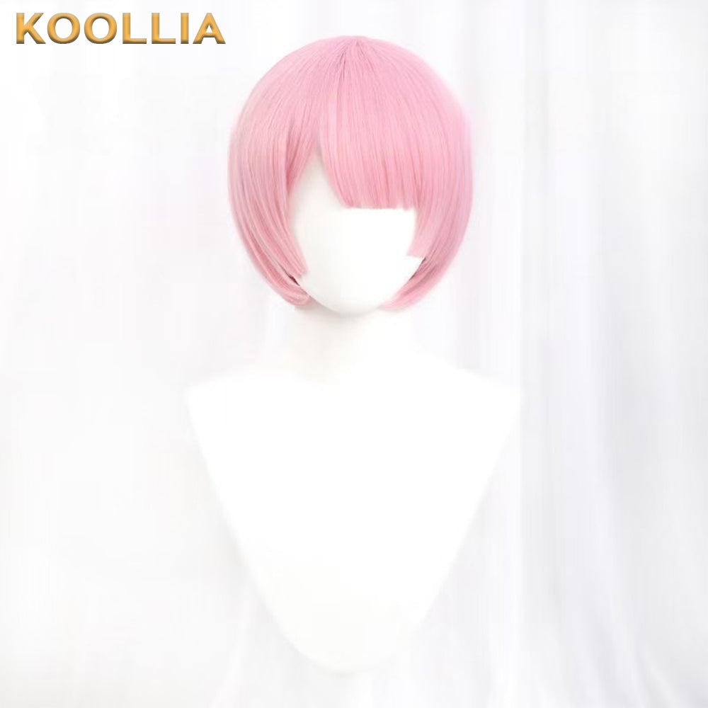 Re:Life in a Different World from Zero Ram&Rem Short Pink/Blue Hair Basic Wig