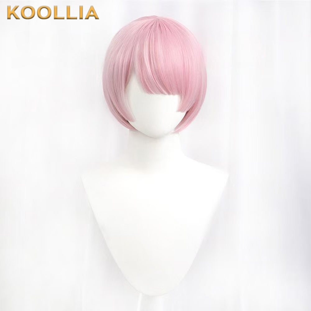 Re:Life in a Different World from Zero Ram&Rem Short Pink/Blue Hair Basic Wig