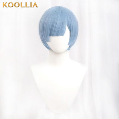 Re:Life in a Different World from Zero Ram&Rem Short Pink/Blue Hair Basic Wig