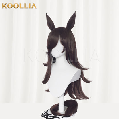Umamusume: Pretty Derby Rice Shower Long Brown Hair Basic Wig