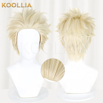 The Fragrant Flower Blooms With Dignity Rintarō Tsumugi Short 	Blonde Hair Basic Wig - KOOLLIA