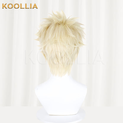 The Fragrant Flower Blooms With Dignity Rintarō Tsumugi Short 	Blonde Hair Basic Wig