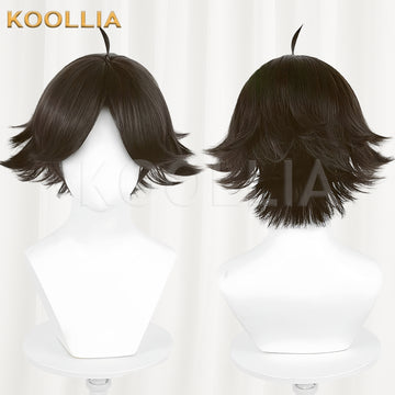 Haikyuu Rintaro Suna Short Dark Brown Hair Basic Wig - KOOLLIA