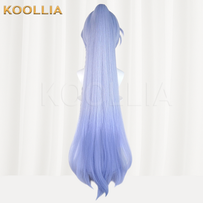 Honkai: Star Rail Robin Light Ice Blue Orange Gold & Purple Ombre Basic Wig