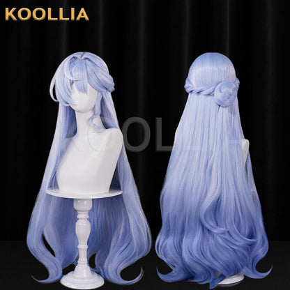 KOOLLIA- Honkai: Star Rail Robin Lange blaue Haare Einfache Perücke