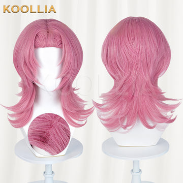 KPop Demon Hunters The Saja Boys Romance Short Pink Hair Basic Wig - KOOLLIA