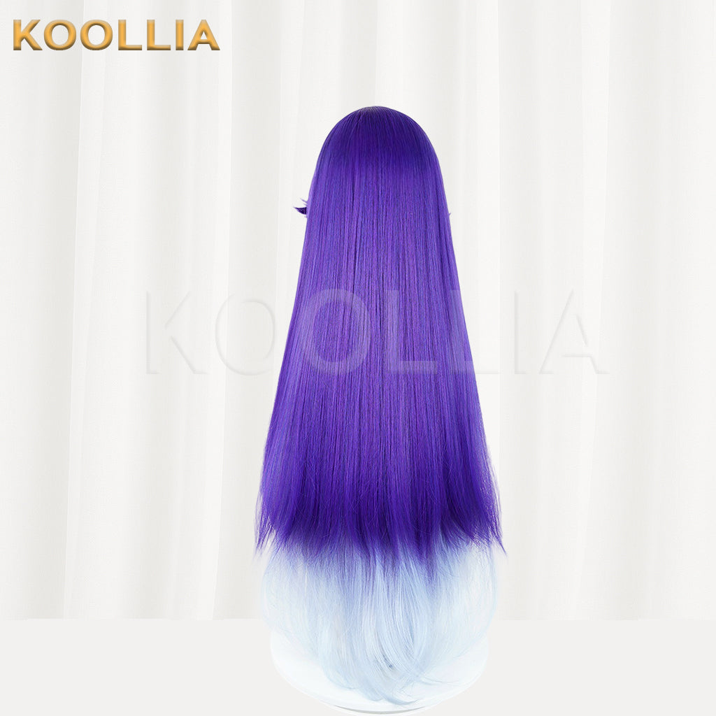 Wuthering Waves Rosella Long Blue Purple Hair Basic Wig