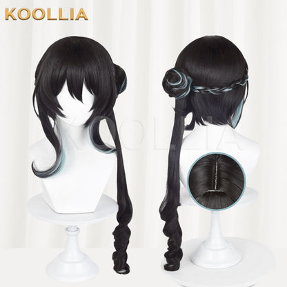 Honkai: Star Rail Ruanmei Long Black Hair Basic Wig