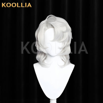 Demon Slayer Rui Short White Hair Basic Wig