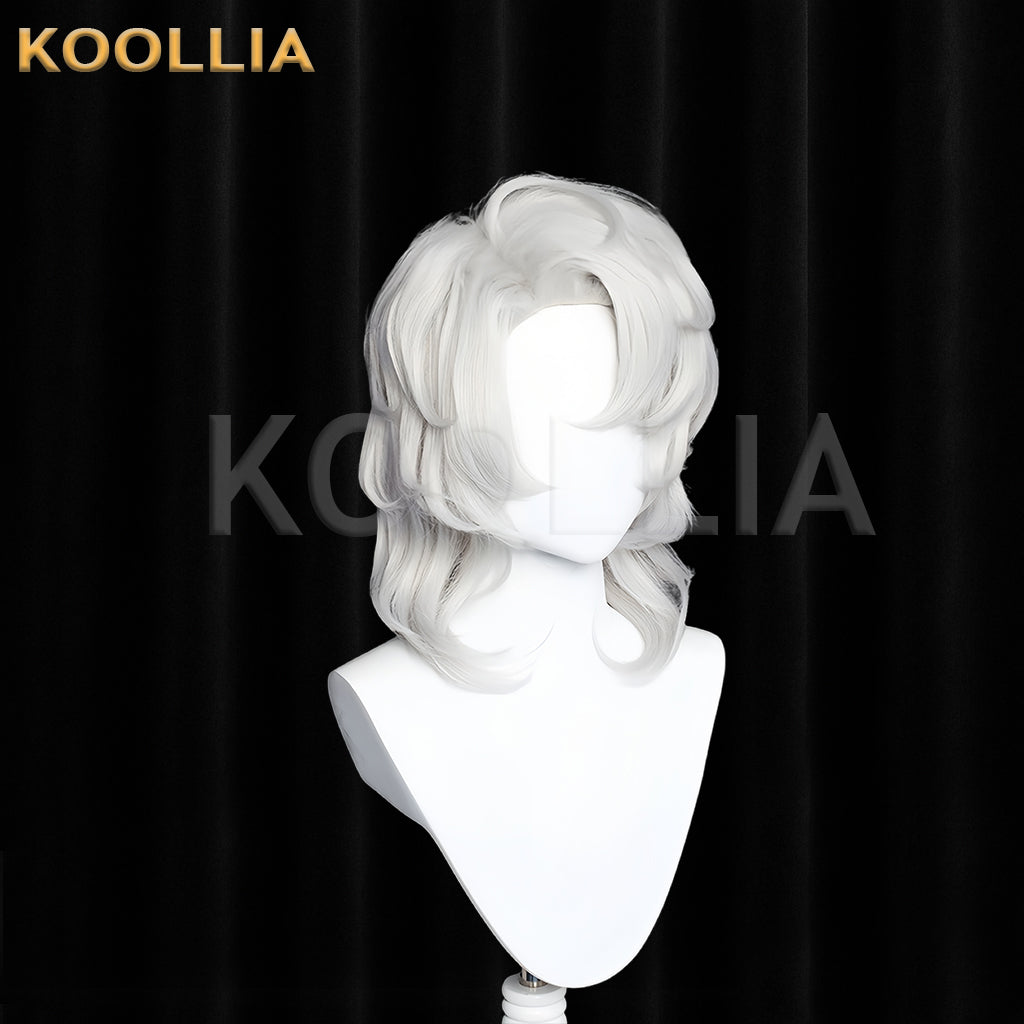 Demon Slayer Rui Short White Hair Basic Wig