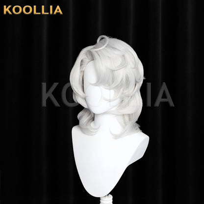 Demon Slayer Rui Short White Hair Basic Wig