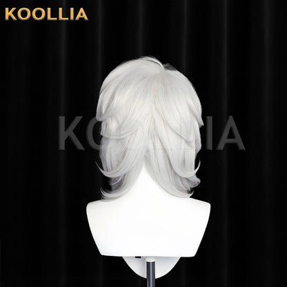 Demon Slayer Rui Short White Hair Basic Wig