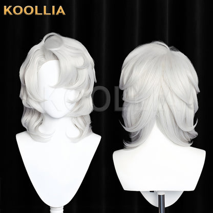 Demon Slayer Rui Short White Hair Basic Wig