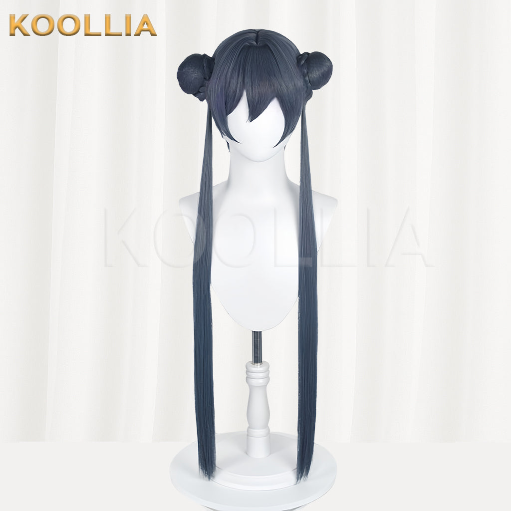 Blue Archive Ryuuge Kisaki Long Deep Blue Hair Basic Wig