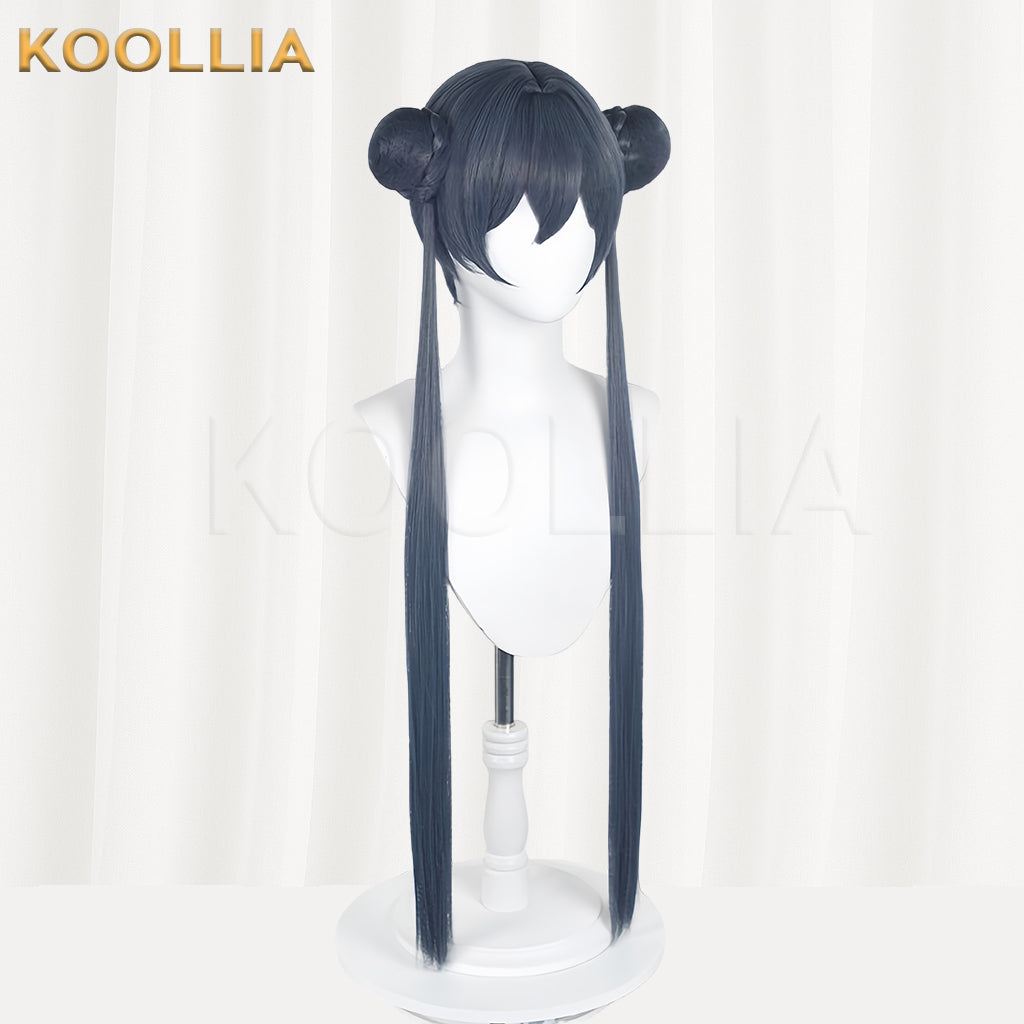 Blue Archive Ryuuge Kisaki Long Deep Blue Hair Basic Wig
