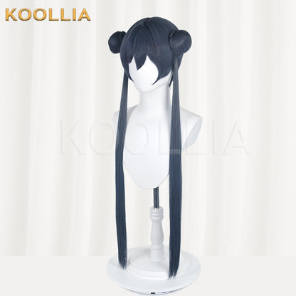 Blue Archive Ryuuge Kisaki Long Deep Blue Hair Basic Wig