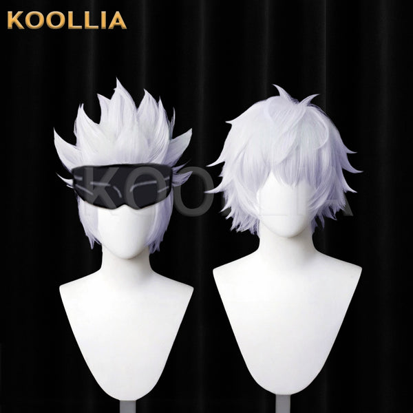 Jujukaitsu Kaisen Satoru Gojo kurze weiße Haare Basic Perücke