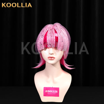 Panty & Stocking with Garterbelt Scant Short Pink Hair Styled Basic Wig(Pre Order) - KOOLLIA