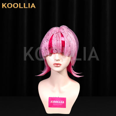 Panty & Stocking with Garterbelt Scant Short Pink Hair Styled Basic Wig