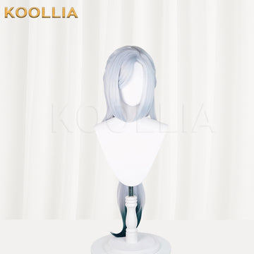 Multi-angle display of Genshin Impact Shenhe Lantern Rite long mix hair basic wig
