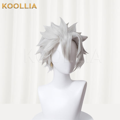 Demon Slayer Shinazugawa Sanemi Short Siver Hair Basic Wig