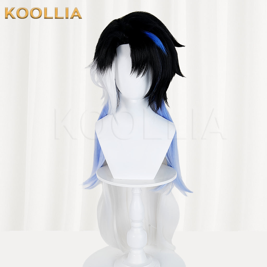 Honor of Kings Sima Yi Long Black Blue White Hair Basic Wig
