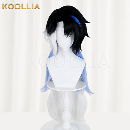 Honor of Kings Sima Yi Long Black Blue White Hair Basic Wig