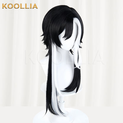 Honor of Kings Sima Yi Long Black Blue White Hair Basic Wig