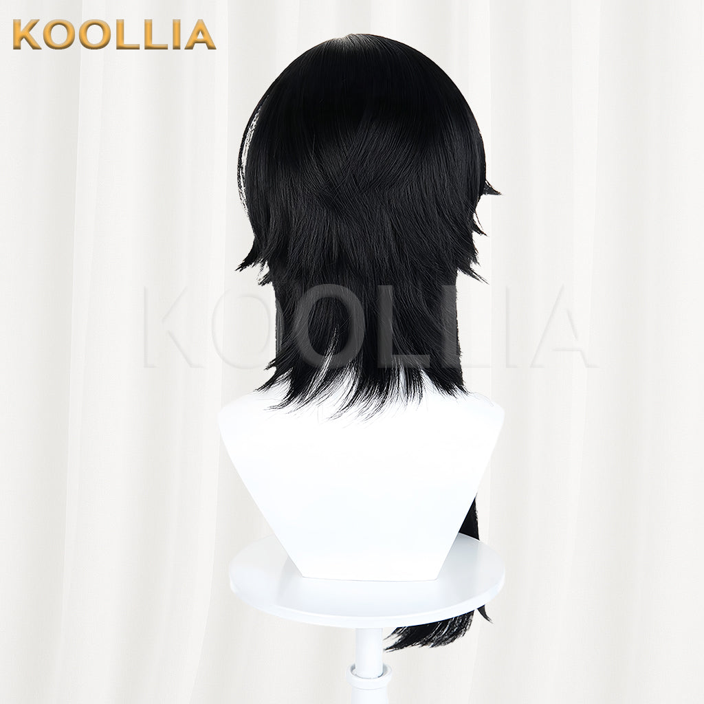 Honor of Kings Sima Yi Long Black Blue White Hair Basic Wig