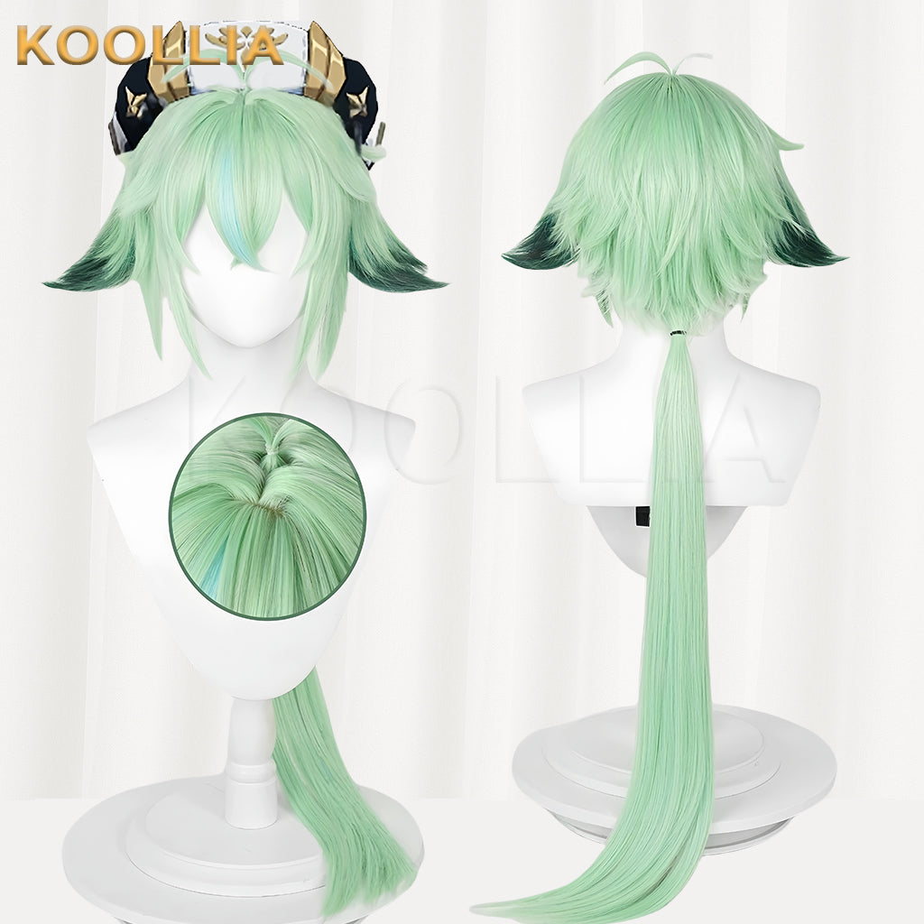 Genshin Impact Sucrose Long Green Hair Basic Wig