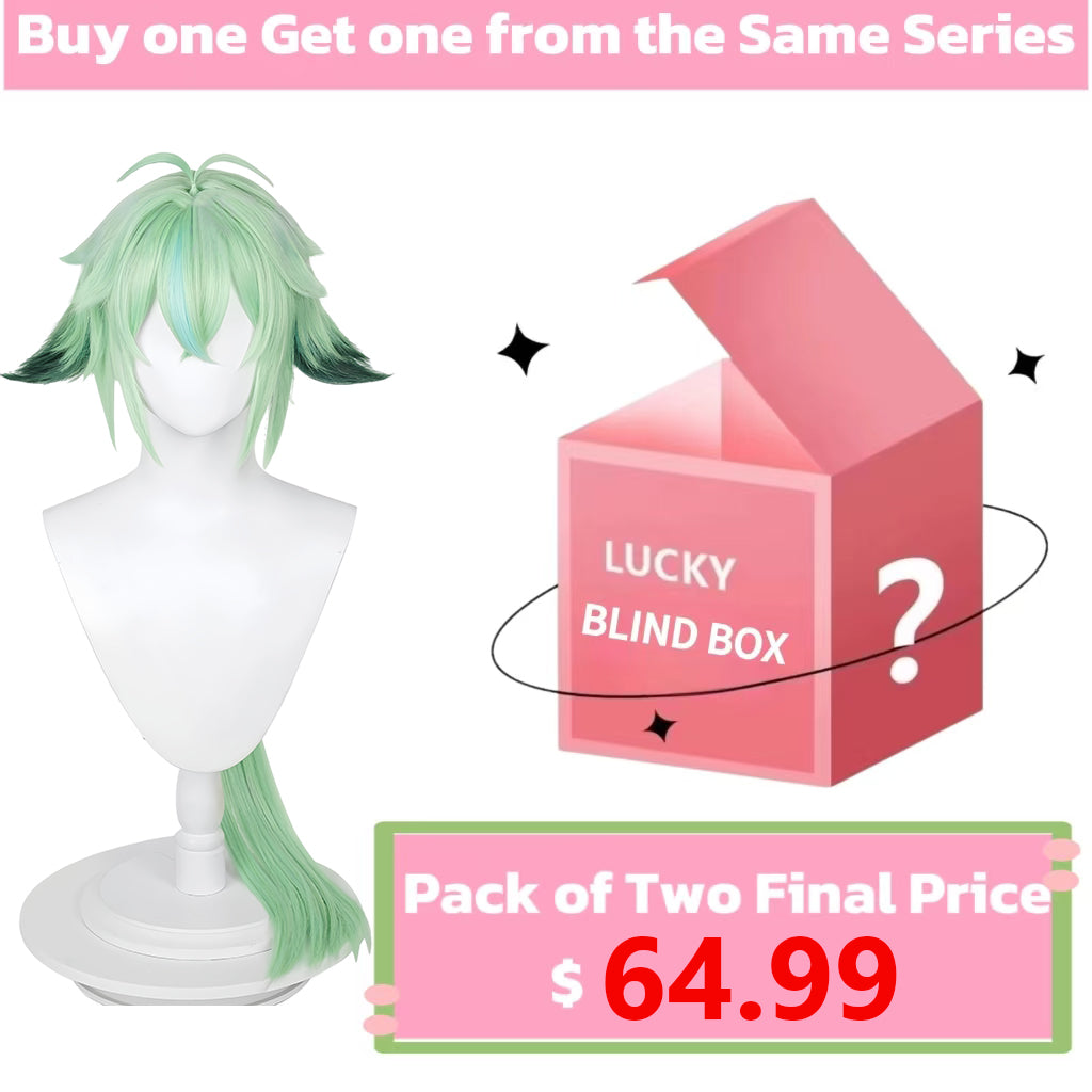 Genshin Impact Sucrose Long Green Hair Basic Wig