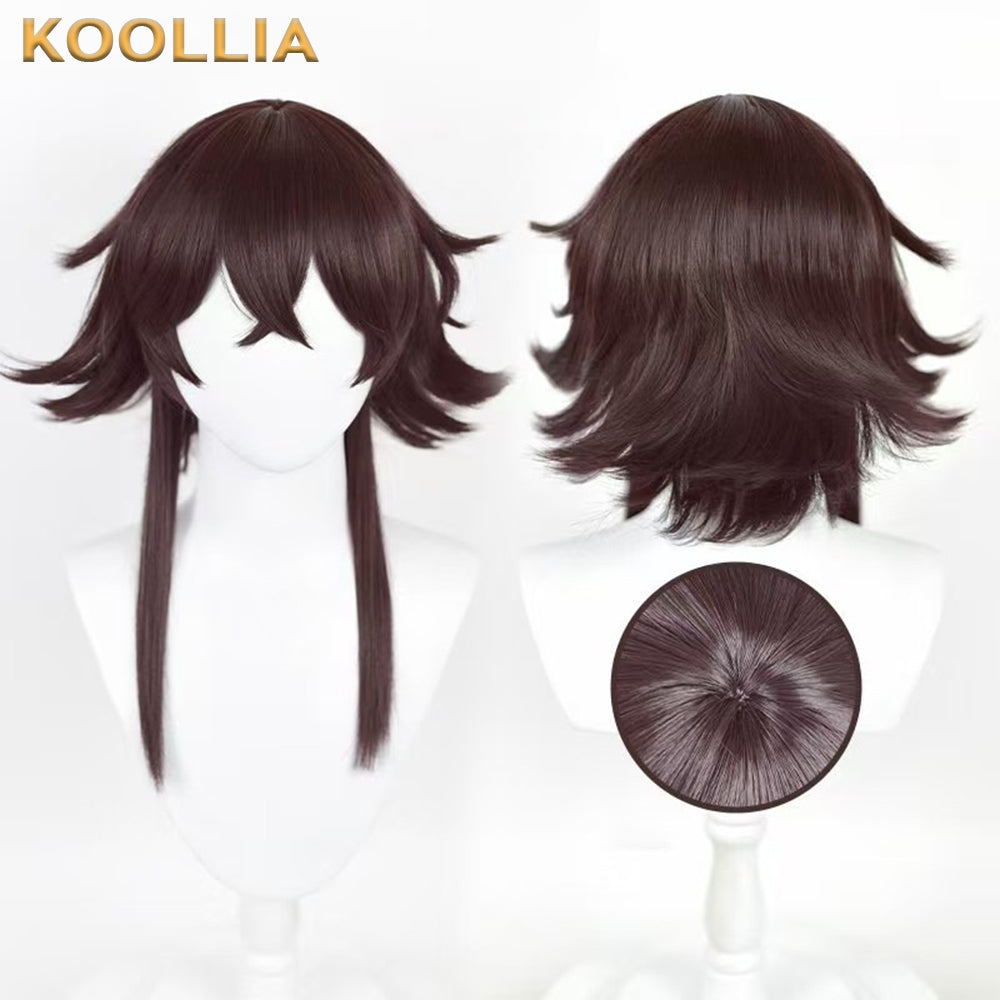 Bungo Stray Dogs Suehiro Tetchou Long Red Brown Hair Basic Wig