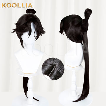Honor of Kings Sun Quan Long Black Hair Basic Wig - KOOLLIA