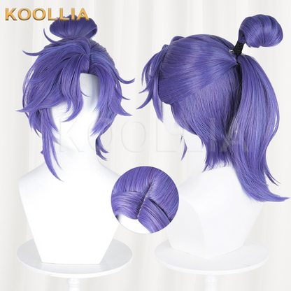 Honor of Kings Sun Quan Violet Purple Basic Wig