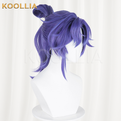 Honor of Kings Sun Quan Violet Purple Basic Wig