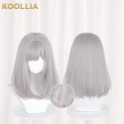Blue Archive Sunaookami Shiroko Long Silver Hair Basic Wig