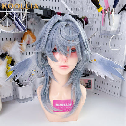 Honkai: Star Rail Sunday Short Blue-Gray Hair Styled Basic Wig