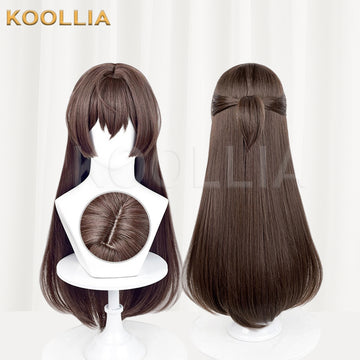 Multi-angle display of Alya Sometimes Hides Her Feelings in Russian Suō Yuki long brown hair basic wig
