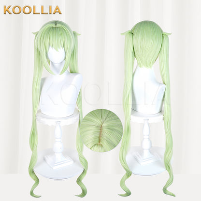 (Pre-sale)Blue Archive Tachibana Hikari Tachibana Nozomi Long Green Hair Basic Wig